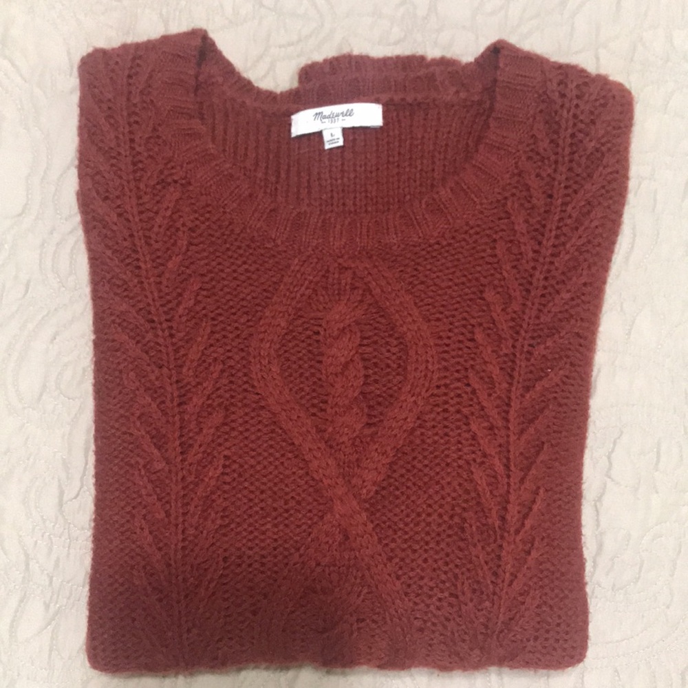 Madewell cable knit sweater.